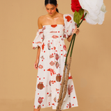 Shell Breeze Off Shoulder Midi Dress