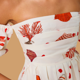 Shell Breeze Off Shoulder Midi Dress