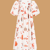 Shell Breeze Off Shoulder Midi Dress