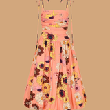 Peach Blossom Balloon Hem Dress
