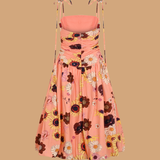 Peach Blossom Balloon Hem Dress