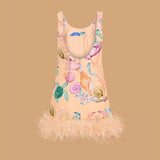Ocean Bloom Feather Dress