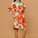 Coral Coast Belted Shirt Dress