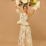 Wildflower One-Shoulder Peplum Top