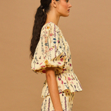 Wildflower One-Shoulder Peplum Top