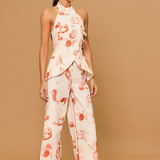Coral Reef Linen Pant