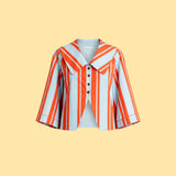 Cropped V-Neck Shirt