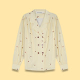 VINTAGE DOUBLE BREASTED COTTON BLOUSE