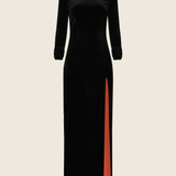 Black Velvet Maxi Dress