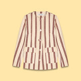 COTTON ROUND NECK BLAZER  JACKET