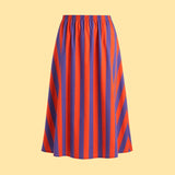 Elastic Waist Midi Skirt
