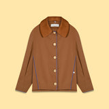 SUEDE COLLAR COTTON JACKET