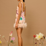 Ocean Bloom Feather Dress