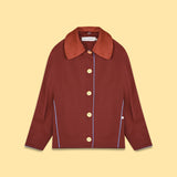 SUEDE COLLAR COTTON JACKET