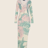 Tropical Peacock Knit Dress