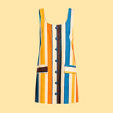 Sleeveless Button-Front Mini Dress