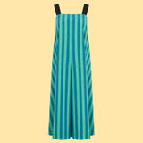 Wide-Leg Jumpsuit With Elastic Straps