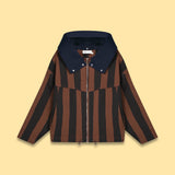 COTTON HOODED JACKET WITH FULL ZIPPER