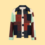 Colorblock Button-Up Jacket