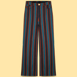 COTTON HIGH WAIST STRAIGHT LEG  PANT
