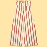 COTTON HIGH WAISTED FLARED PANT