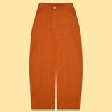 COTTON HIGH WAISTED CROPPED PANT  WITH ELASTICBAND