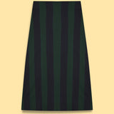 HIGH WAIST COTTON A FORM MIDI SKIRT