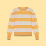 STRIPED  CREW NECK KNIT SWEATER