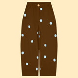 Cotton High Waisted Cropped Pant With Elasticband