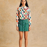 Cropped Button-Up Shirt