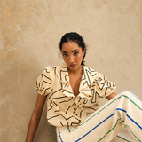 Short Sleeve Elastic Waist Blouse
