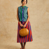 Sleeveless V-Neck Vest With Binding Detail