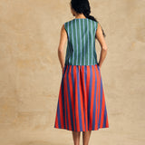 Elastic Waist Midi Skirt