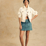 Button-Front Mini Skirt With Pocket Detail