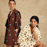 Puff Sleeve Dress With Tie Detail