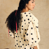 Puff Sleeve Dress With Tie Detail