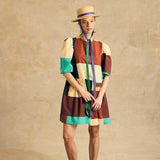 Puff Sleeve Dress With Pocket Detail