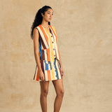 Button-Front Mini Skirt With Pocket Detail