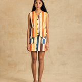 Button-Front Mini Skirt With Pocket Detail