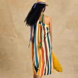 One-Shoulder Midi Dress With Bow Detail