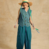 Elastic Waist Wide-Leg Pants