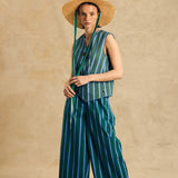 Elastic Waist Wide-Leg Pants