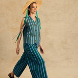 Elastic Waist Wide-Leg Pants