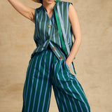 Elastic Waist Wide-Leg Pants