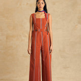Square Neck Straight Cut Jumpsuit