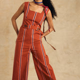 Square Neck Straight Cut Jumpsuit