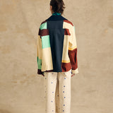 Colorblock Button-Up Jacket