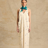 V Neck Wide Leg Jumpsuit