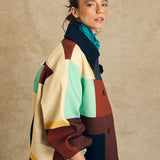 Colorblock Button-Up Jacket