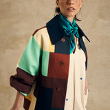 Colorblock Button-Up Jacket